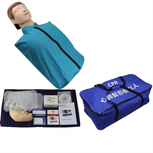GREEN Half Body CPR Manikin First Aid Training Human Model Carton Box ...
