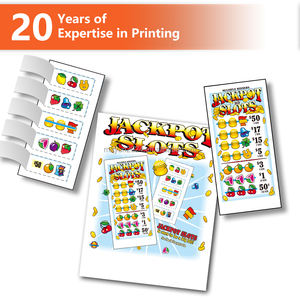 맞춤형 당첨권 게임 티켓, 다섯 개의 창이 있는 풀컬러 당첨권 카드 인쇄 전문 공장 - Product Image 4