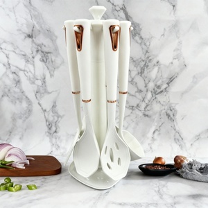 New Design Kitchen Utensils Set Heat-resistant Spatula Spoon Cooking Tools Silicone Utensils Set With Holder - Product Image 2