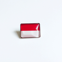 Épinglette personnalisée drapeau indonésien, badge en métal émaillé pour collection culturelle, match sportif, souvenir de conférence et décoration de sac à dos