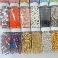 100g de Vermicelles et Perles de Sucre Comestibles pour Décoration de Gâteaux de Noël, Halloween, Saint-Valentin et Mariage