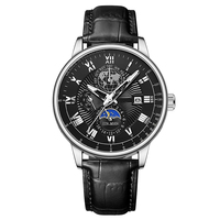 Montres à quartz en cuir de luxe avec logo personnalisé, mouvement japonais, fabrication OEM ODM, étiquette privée, bracelet en cuir, fabrication en RPC, pour hommes