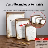 Présentoir de table pivotant en acrylique pour menus A4, listes de prix, signalisation publicitaire pour cafés, salons de thé, restaurants haut de gamme et usage domestique
