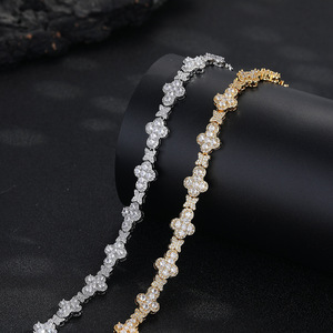 Collana Hip Hop con Ciondolo a Croce e Stella, Catena Cubana in Ottone con Zirconi, 10mm di Larghezza, per Uomo e Donna, Vendita all'Ingrosso - Product Image 5