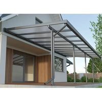Nouvelle conception de couverture de patio, portes, auvent, abri contre la pluie, terrasse, pare-soleil, auvent en aluminium