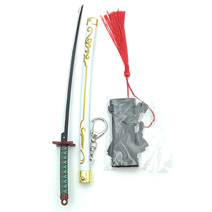 Aleación de zinc espada Metal llavero Anime espada llavero <span class=keywords><strong>mini</strong></span> katana para Demon Slayer Kochou <span class=keywords><strong>Shinobu</strong></span> - Product Image 3