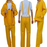Maßgefertigter Erwachsenen-Regenanzug aus PVC, Klassisch, Wasserdicht, Winddicht, Leicht, Zweiteilig, Outdoor-Camping Latzhose und Jacke, Angeln, Arbeit