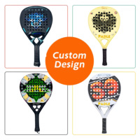 Raquette de padel personnalisable World Padel 3K en fibre de carbone, forme goutte d'eau, noyau en EVA souple, finition diamantée mate brillante, la meilleure raquette de padel au monde