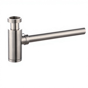 Ensemble <span class=keywords><strong>de</strong></span> <span class=keywords><strong>vidange</strong></span> <span class=keywords><strong>de</strong></span> lavabo moderne en acier inoxydable avec siphon bouteille G 1-1/4" pour salle <span class=keywords><strong>de</strong></span> bain d'hôtel et baignoire - Anti-corrosion et écologique - Product Image 3