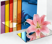 Panneaux miroirs en acrylique écologiques de couleurs assorties, argent, or, bleu, vert, violet, rouge, PMMA, feuilles miroir murales, taille personnalisée