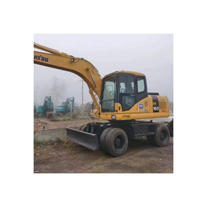 Excavadora de ruedas PW160 de 16 toneladas usada barata Japón Komatsu pintura Original Motor Gear PC160W excavadora precio Original - Product Image 1