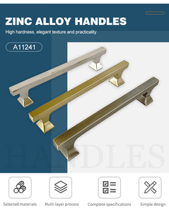 Herrajes para muebles de aleación de Zinc versátiles modernos, armario de dormitorio alto, cocina, sala de estar, cataforesis, manija de Zinc, cajón de armario - Product Image 2