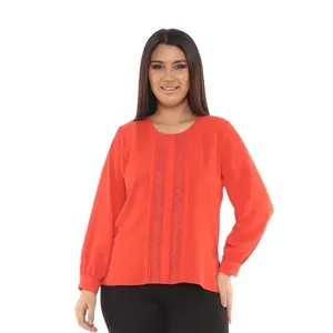 Plus Size Women Clothing Wholesale Ask Price Manufacturer Fashion New Style High Quality Elegant Office Blouse Made In Turkey