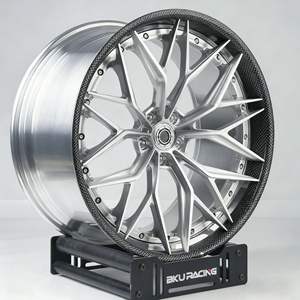 Cerchi in Fibra di Carbonio Forgiata Bku per Ferrari 488 458 SF90 296 812 F8 FF, 19 20 21 Pollici, Cerchi in Lega Leggera Personalizzati a 2 Pezzi - Product Image 3