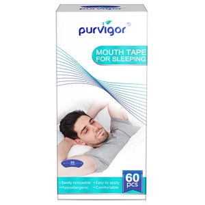 PURVIGOR marque privée anti-ronflement doux pour la peau 60 pièces ruban buccal avec logo personnalisé pour la respiration nasale - Product Image 6