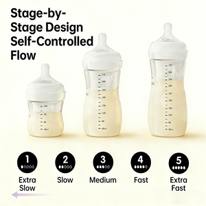 Biberon anti-colique personnalisé OEM ODM en PP de qualité alimentaire <span class=keywords><strong>pour</strong></span> nouveau-nés de 0 à 6 mois - Product Image 6