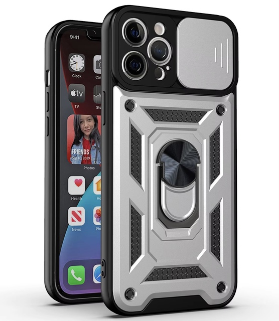 Armor TPU Mobile Phone Cases Various Back Covers with Ring Holder Stand for iPhone 11 12 Pro Max Tecno Spark Go 7 Plus Poco C55
