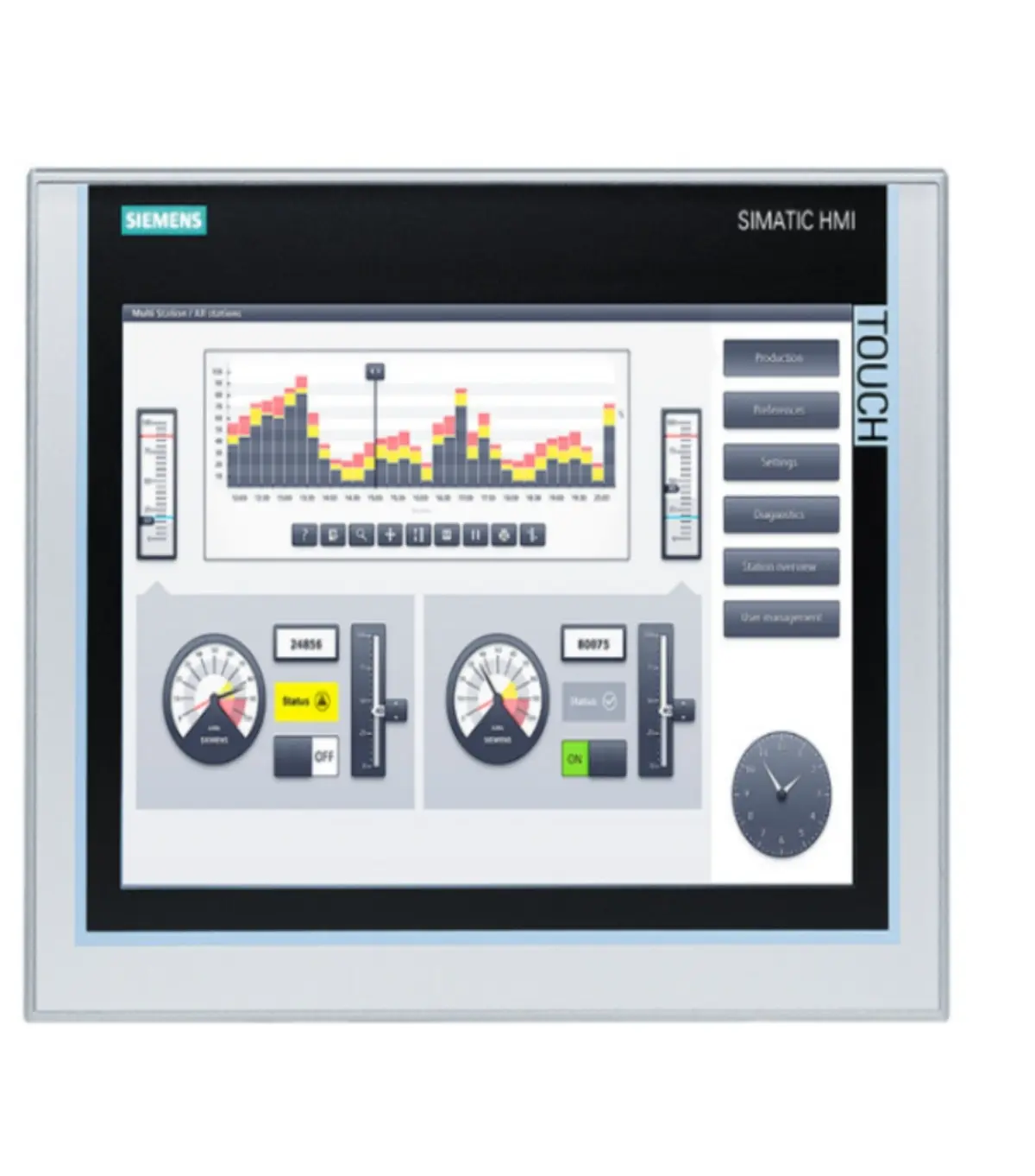 KTP1200 New generation compact panel button+touch operation 12 inch 65,000 color display 6AV21232MB030AX0SIMATIC HMI PANEL
