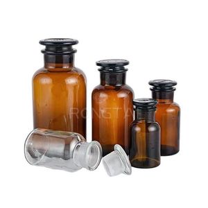 Bouteille de réactif chimique de laboratoire RONGTAI Chine usine col étroit 1000ml bouteilles de réactif de produits chimiques en verre - Product Image 2