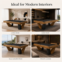 Table de billard de luxe moderne sur mesure 7ft 8FT en bois massif OEM ODM