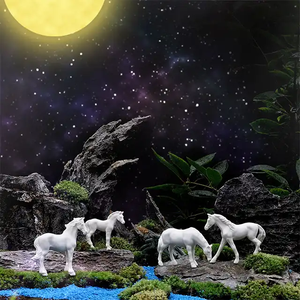Animali simulati ornamenti di cavalli bianchi, acquario, Micro-paesaggio, decorazioni Waterscape - Product Image 4