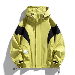 Chaqueta de talla grande para hombre ANSZKTN, chaqueta de secado rápido de color contrastante empalmada estilo universitario con capucha de estilo universitario, de secado rápido, de color - Product Image 4