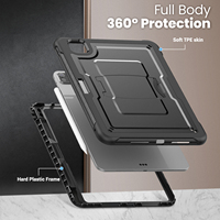 Pour Apple iPad Case iPad Pro 11 M4 Mini6/7 Air 11 13 2in1 TPU PC Protection complète étui rigide