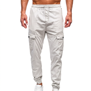 Custom logo Men's <b>Summer</b> Spring Casual Sports Workout <b>Trousers</b> Sweatpants Multi Pockets Cargo Pants - Product Image 1