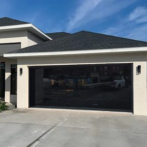 <span class=keywords><strong>Porte</strong></span> de garage <span class=keywords><strong>sectionnelle</strong></span> en verre moderne de petite <span class=keywords><strong>porte</strong></span> d'entrée 16x7 portes de garage pliantes coulissantes <span class=keywords><strong>avec</strong></span> portail piétonnier - Product Image 2