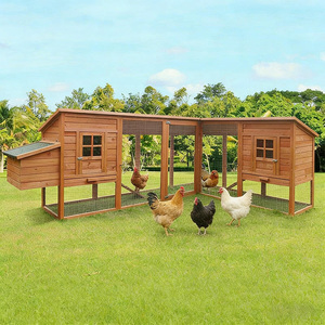Poulailler extérieur en bois de grande taille pour 6 à 12 poulets, nichoirs, cages à lapins, cages et transporteurs pour animaux de basse-cour - Product Image 1