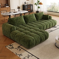 Canapé d'angle une place en tissu chenille, style crème, pour salons, toutes tailles, résistant à la saleté, subventionné par le gouvernement