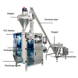 Machine d'emballage de poudre entièrement automatique à trois soudures latérales, accompagnée d'un élévateur à vis pour l'emballage de la farine et de la poudre de lait. - Product Image 3