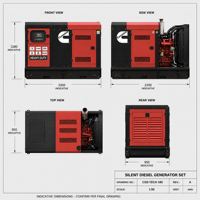 Générateur diesel de type ouvert super silencieux, alimenté par un moteur Cummins Weichai Yuchai Shangchai SDEC, 560 kW 700 kVA 700 kW 800 kVA
