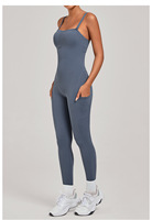 Combinaisons de yoga personnalisées pour femmes, sexy, extensibles dans les quatre sens, longueur intégrale, taille haute, relevage des hanches, vêtements de sport, combinaison, body