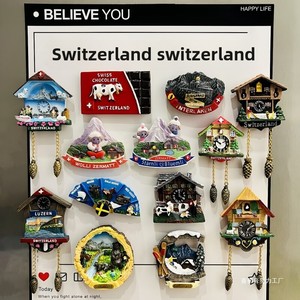 Aimants de réfrigérateur en résine pour souvenirs, représentant la Jungfrau, le Matterhorn, Berne, Zurich, Lucerne, Interlaken - Product Image 2