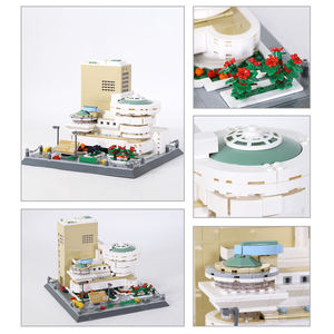 Wange 5242 Musée Guggenheim, Modèle de Blocs de Construction des Attractions Architecturales Mondiales, Ensemble de Briques en Plastique pour Enfants, Jouet - Product Image 5