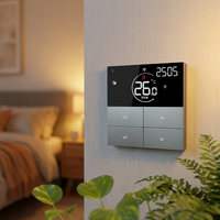 Thermostat numérique programmable WIFI AC630F pour ventilo-convecteur 2/4 tuyaux, design carré moderne, 220V, ignifuge PC+ABS, économie d'énergie