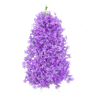 Guirlande de fleurs artificielles de glycine, violet, rose, vert, pour décoration de mariage, maison, plafond, mur. - Product Image 5