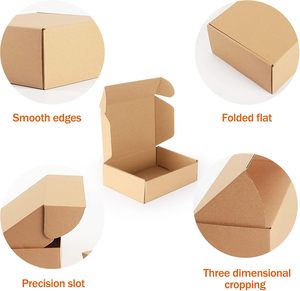 Vận chuyển hộp giấy nâu hộp bưu phẩm cho bao bì doanh nghiệp nhỏ nhỏ các tông Hộp quà tặng cho gói gửi thư hiện tại - Product Image 4