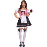 Costumes d'Oktoberfest allemands européens et américains S-XXL, costumes de cosplay de serveuse de restaurant, bière, performance, uniformes