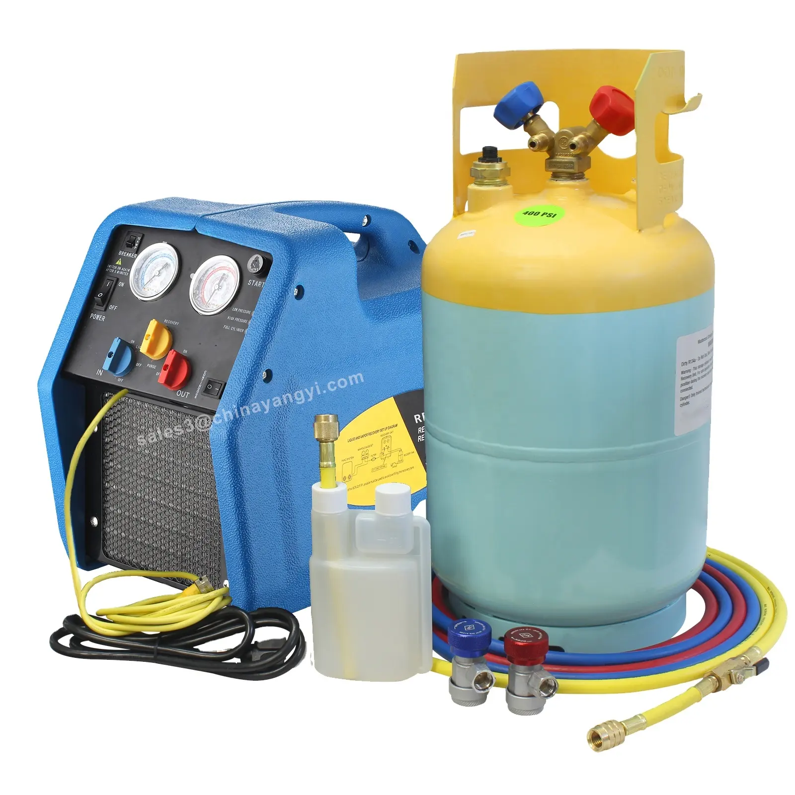 Hvac ar condicionado máquina de recuperação do refrigerante a/c, unidade de reciclagem com 80% proteção de sobrecarga para ar condicionado automático