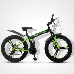Vélo de montagne pliable à pneus larges, vélo de neige à roues magnétiques intégrées, fatbike pliable à double suspension pour le cyclisme en plein air - Product Image 1