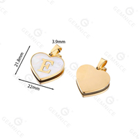 Collier personnalisé en argent 925 Gemnel en forme de cœur avec lettre, 26 lettres de l'alphabet, coquille blanche, cadeau de la Saint-Valentin, bijoux délicats pour l'amour