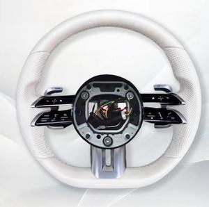 Volante de cuero para <span class=keywords><strong>mercedes</strong></span>-benz AMG W176 W211 W212 W205 W204 <span class=keywords><strong>A180</strong></span> A200 B180 B200 GLA GLC GLB GLE, accesorios para coche - Product Image 1