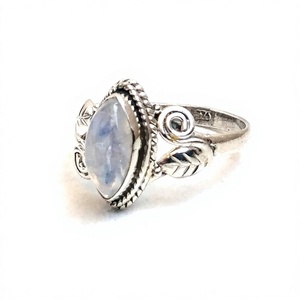 Wholesale Silver Stone <b>Ring</b> Rainbow <b>Moonstone</b> Sterling Silver 92.5 <b>Ring</b> - Product Image 3