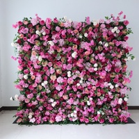 Luxuriöser handgefertigter Seidenrosen-Blumenläufer für Hochzeiten, Abschlussfeiern, Fotohintergründe, Zeremonien-Dekoration und Eingangsbereiche