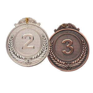 Medalla de metal en blanco chapada en oro brillante personalizada a precio de fábrica, medallas deportivas para correr maratón personalizadas - Product Image 4