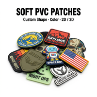 Étiquettes de vêtements sans minimum de commande, logos 2D et 3D, lettres en caoutchouc souple, patchs thermocollants pour vêtements et sacs