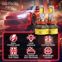 Bombillas de faros LED superbrillantes para coche H4 H7 H11 9005 9006 240W iluminación automática para faros de coche 50000lm 6000K