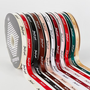 Just For You Ribbon Spool 1Cm Polyester Valentine's Day <b>Gift</b> Decoration Bow Wrapping <b>Cake</b> <b>Box</b> Solid Color Printed - Product Image 1